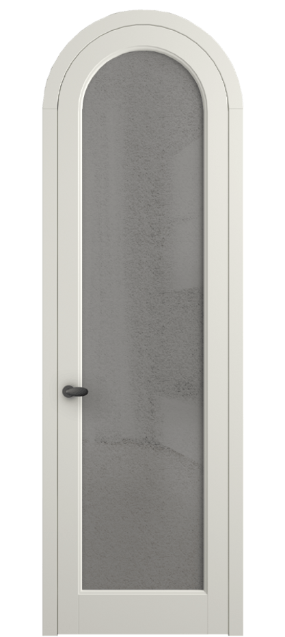 Межкомнатная дверь Палаццо 6814 Матовый жемчужный Фактурное серое стекло "Лёд", триплекс Цена 6800 AZE | Volhovec