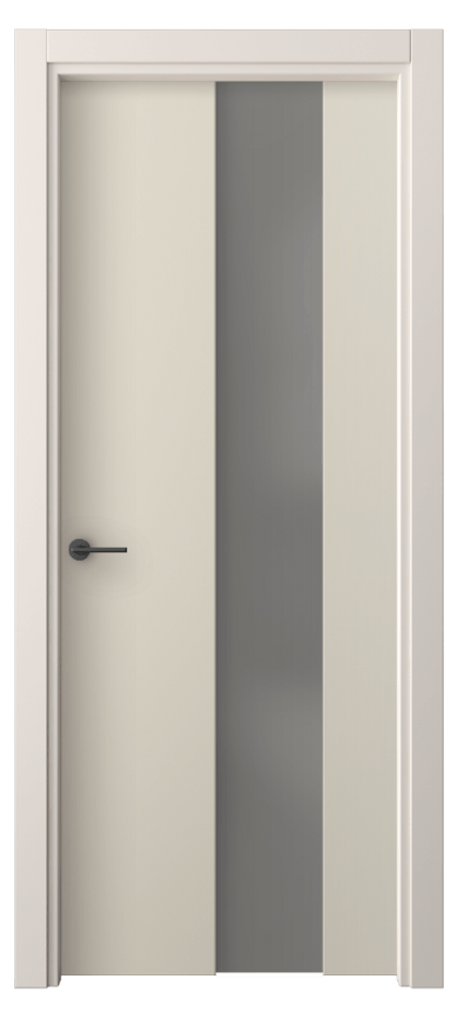 Межкомнатная дверь Фридом 4226 ПЭТ светло-бежевый Сатинированное серое стекло, триплекс Цена 46230 сом | Volhovec
