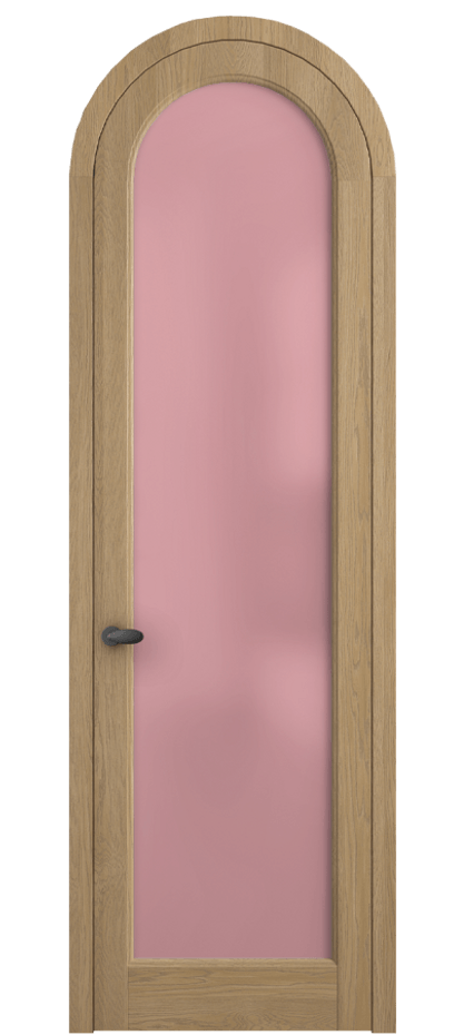 Межкомнатная дверь Палаццо 6814 Дуб соломенный матовый Сатинированное розовое стекло, триплекс Цена 10800 AZE | Volhovec