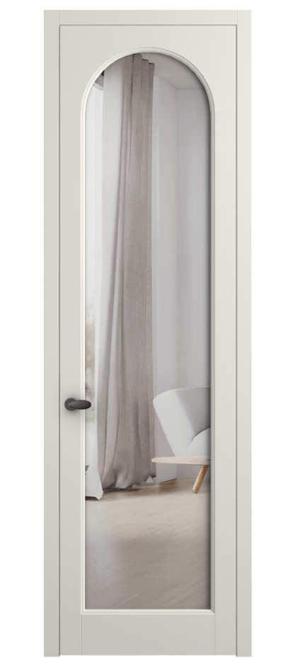 Межкомнатная дверь Палаццо 6804 Матовый жемчужный Двустороннее зеркало, триплекс Цена 5200 AZE | Volhovec