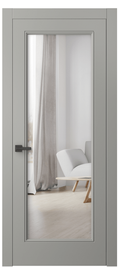 Межкомнатная дверь Linea 8300 Матовый нейтральный серый Двустороннее зеркало, триплекс Цена 3200 AZE | Volhovec