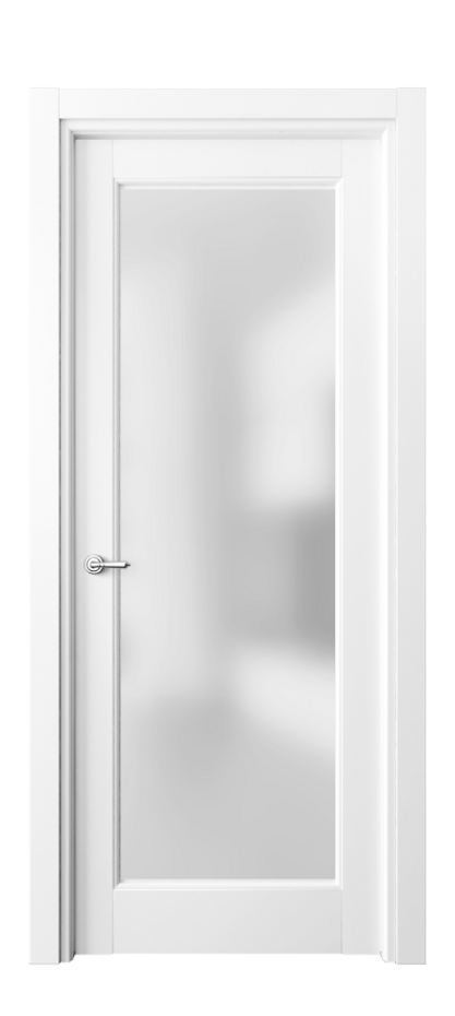 Межкомнатная дверь Тоскана Ромбо 6300 Матовый белоснежный Сатинированное стекло Цена 4810 AZE | Volhovec