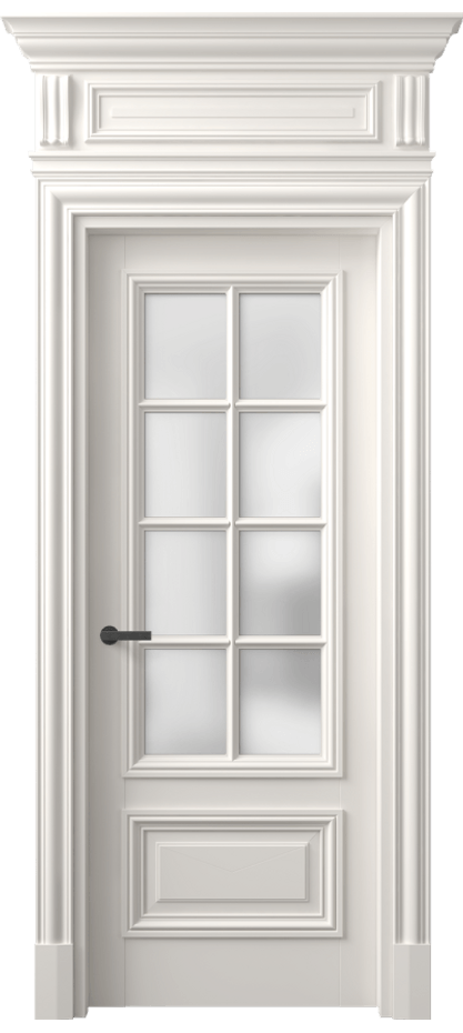 Межкомнатная дверь Antique 7316 Бук пудровый белый Сатинированное стекло Цена 9331 AZE | Volhovec