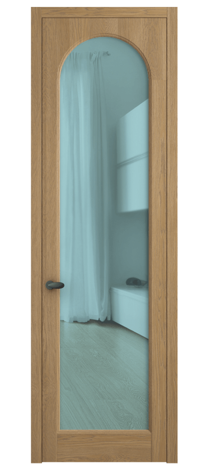 Межкомнатная дверь Палаццо 6804 Дуб пшеничный матовый Прозрачное голубое стекло, триплекс Цена 8000 AZE | Volhovec