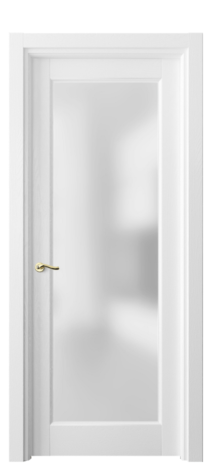 Межкомнатная дверь Лигнум 0700 Дуб белоснежный Сатинированное стекло Цена 6740 AZE | Volhovec