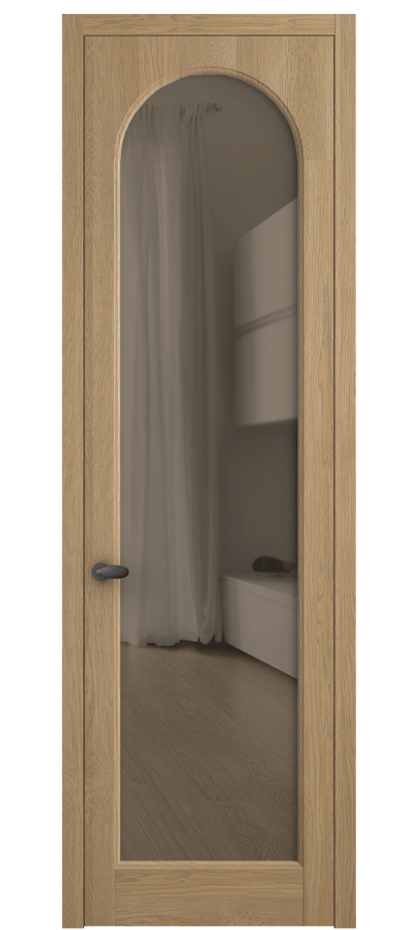 Межкомнатная дверь Палаццо 6804 Дуб соломенный матовый Прозрачное бронзовое стекло, триплекс Цена 222080 сом | Volhovec