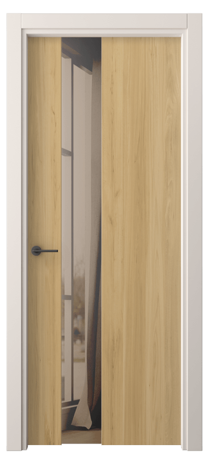 Межкомнатная дверь Freedom 4224 Солнечный вяз Двустороннее бронзовое зеркало, триплекс, 8 мм Цена 32239 ₽ | Volhovec