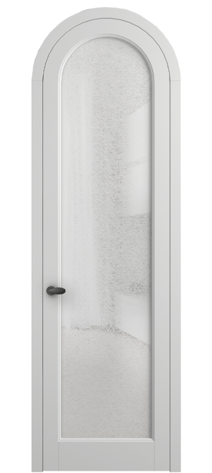 Межкомнатная дверь Палаццо 6814 Матовый белоснежный Фактурное стекло "Лёд", триплекс Цена 6800 AZE | Volhovec