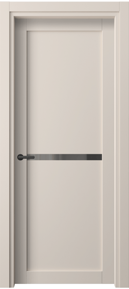 Межкомнатная дверь Нео 2112 ПЭТ пудровый бежевый Двустороннее серое зеркало, триплекс Цена 0 AZE | Volhovec