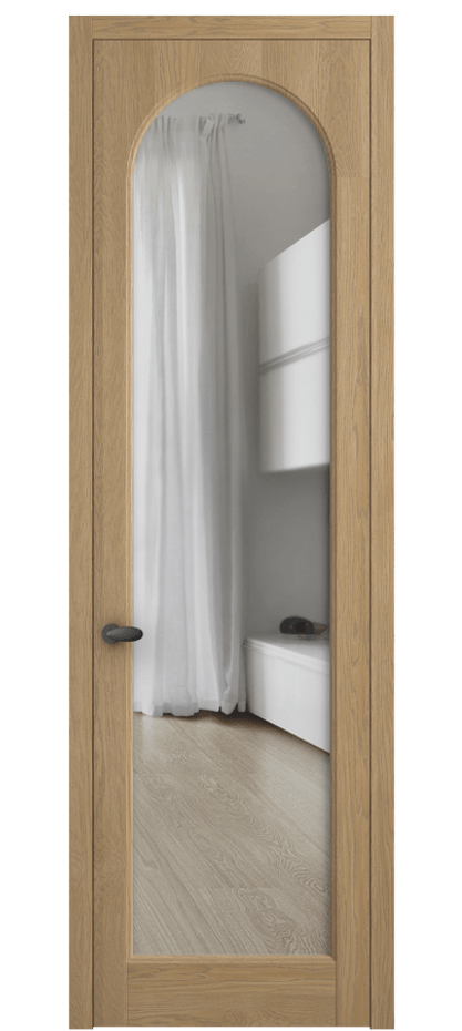 Межкомнатная дверь Палаццо 6804 Дуб соломенный матовый Прозрачное стекло Цена 8000 AZE | Volhovec