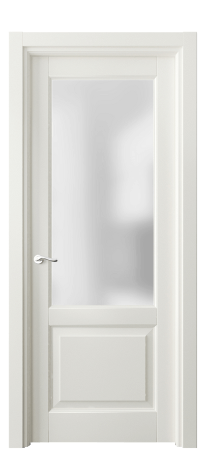 Межкомнатная дверь Лигнум 0740 Матовый жемчужный Сатинированное стекло Цена 4990 AZE | Volhovec