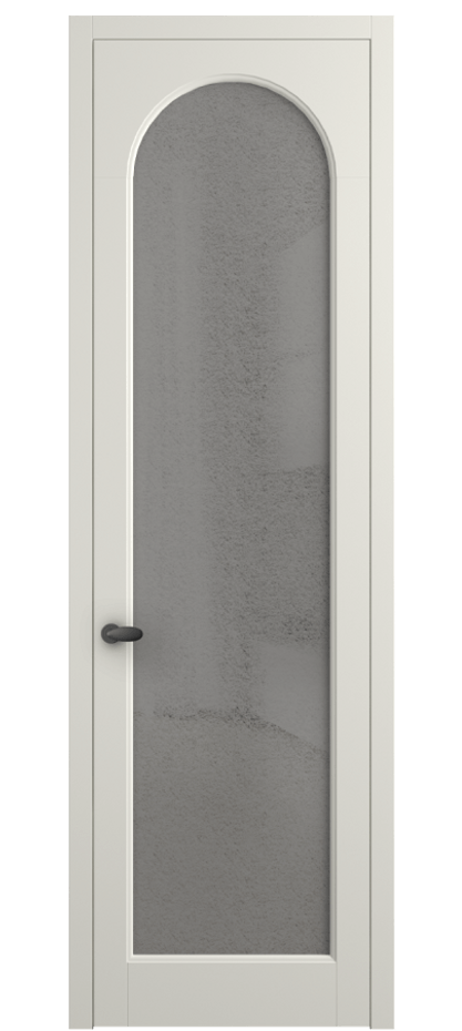 Межкомнатная дверь Палаццо 6804 Матовый жемчужный Фактурное серое стекло "Лёд", триплекс Цена 5400 AZE | Volhovec