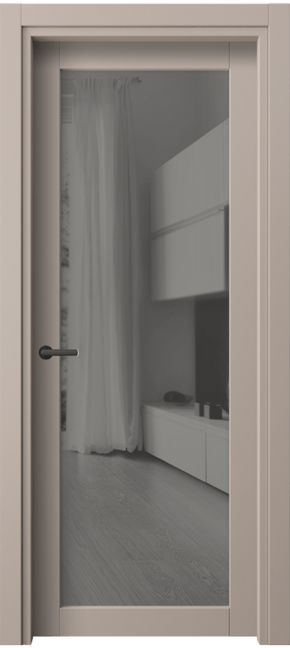 Межкомнатная дверь Нео 2102 ПЭТ серо-коричневый  Двустороннее серое зеркало, триплекс Цена 1820 AZE | Volhovec