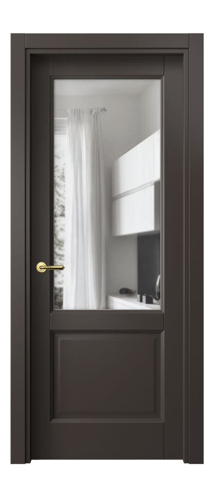 Межкомнатная дверь Galant 1422 Матовый антрацит Прозрачное стекло Цена 49199 ₽ | Volhovec