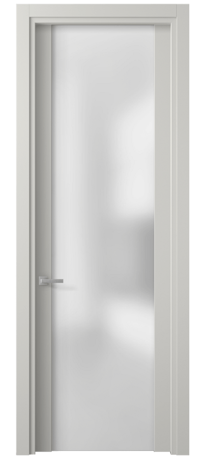 Межкомнатная дверь Planum 4114 Матовый серый Сатинированное стекло Цена 2900 AZE | Volhovec