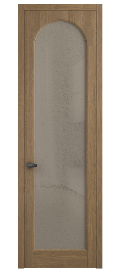 Межкомнатная дверь Палаццо 6804 Дуб мускатный матовый Фактурное бронзовое стекло "Лёд", триплекс Цена 8300 AZE | Volhovec