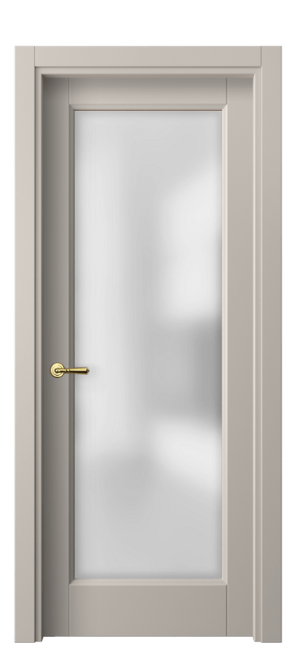 Межкомнатная дверь Галант 1402 Матовый светло-бежевый Сатинированное стекло Цена 2730 AZE | Volhovec