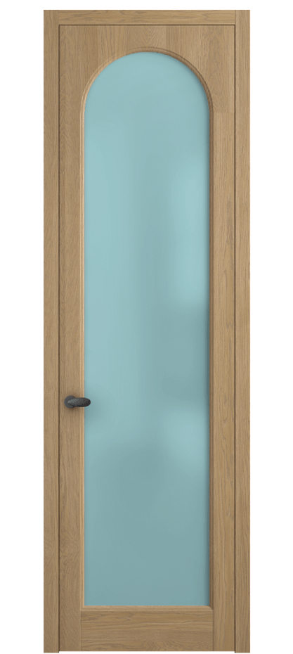 Межкомнатная дверь Палаццо 6804 Дуб соломенный матовый Сатинированное голубое стекло, триплекс Цена 8000 AZE | Volhovec
