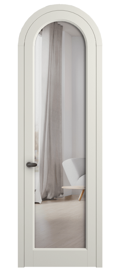 Межкомнатная дверь Палаццо 6814 Матовый жемчужный Двустороннее зеркало, триплекс Цена 6600 AZE | Volhovec