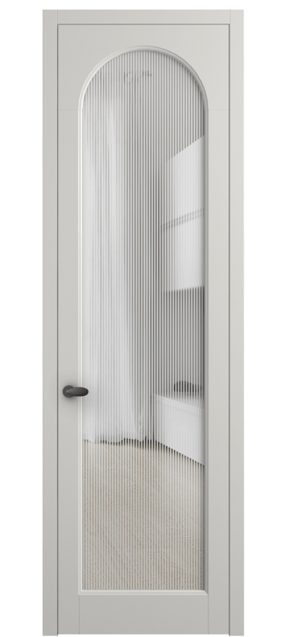 Межкомнатная дверь Палаццо 6804 Матовый серый Рифлёное стекло "Дюна", триплекс Цена 5400 AZE | Volhovec