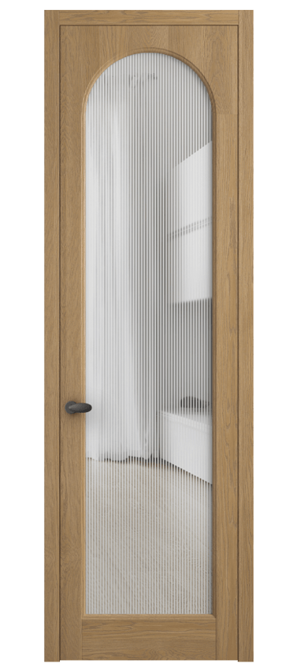 Межкомнатная дверь Палаццо 6804 Дуб пшеничный матовый Рифлёное стекло "Дюна", триплекс Цена 8300 AZE | Volhovec