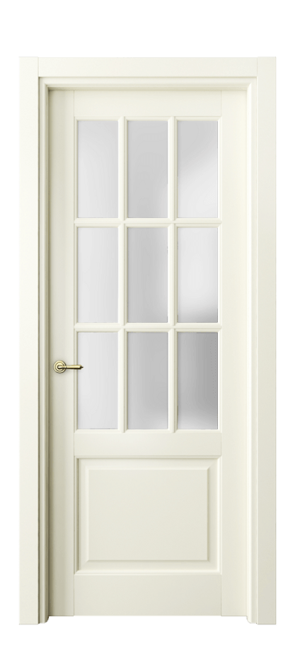 Межкомнатная дверь Тоскана Грильято 6312 Матовый молочно-белый Сатинированное стекло Цена 5830 AZE | Volhovec