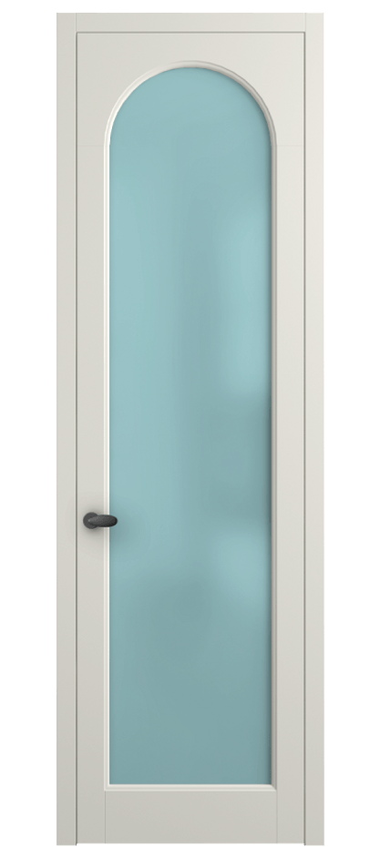 Межкомнатная дверь Палаццо 6804 Матовый жемчужный Сатинированное голубое стекло, триплекс Цена 5100 AZE | Volhovec