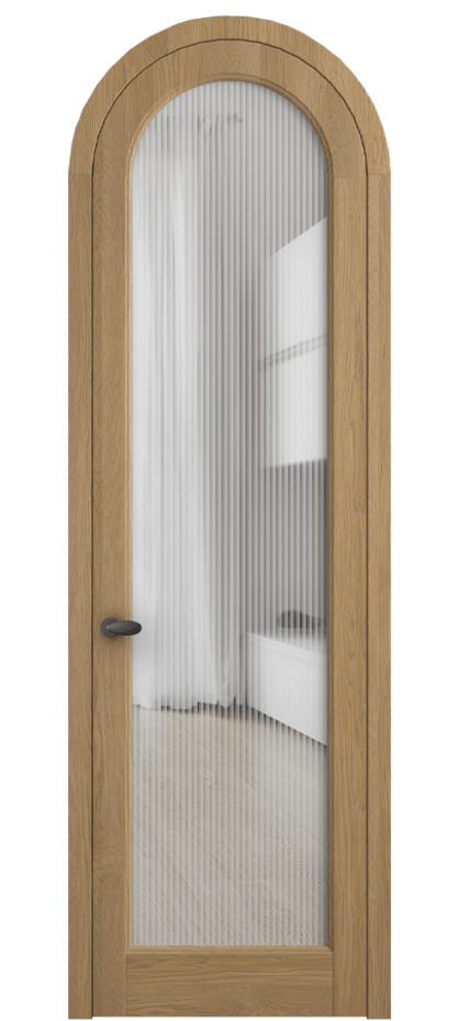 Межкомнатная дверь Palazzo 6814 Дуб пшеничный матовый Рифлёное стекло "Moru", триплекс Цена 10540 AZE | Volhovec