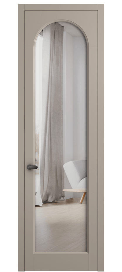 Межкомнатная дверь Палаццо 6804 Матовый бисквитный Двустороннее зеркало, триплекс Цена 5200 AZE | Volhovec