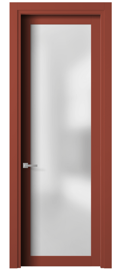 Межкомнатная дверь Planum 2102 Матовый белоснежный Сатинированное стекло Цена 3200 AZE | Volhovec