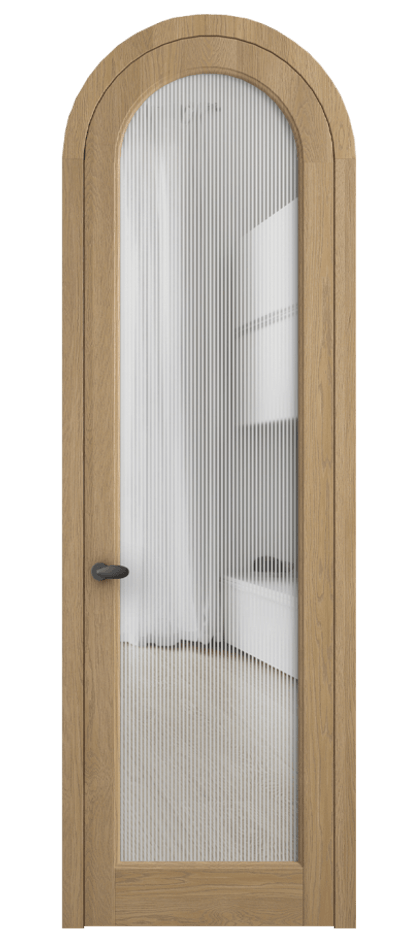 Межкомнатная дверь Палаццо 6814 Дуб соломенный матовый Рифлёное стекло "Дюна", триплекс Цена 11100 AZE | Volhovec