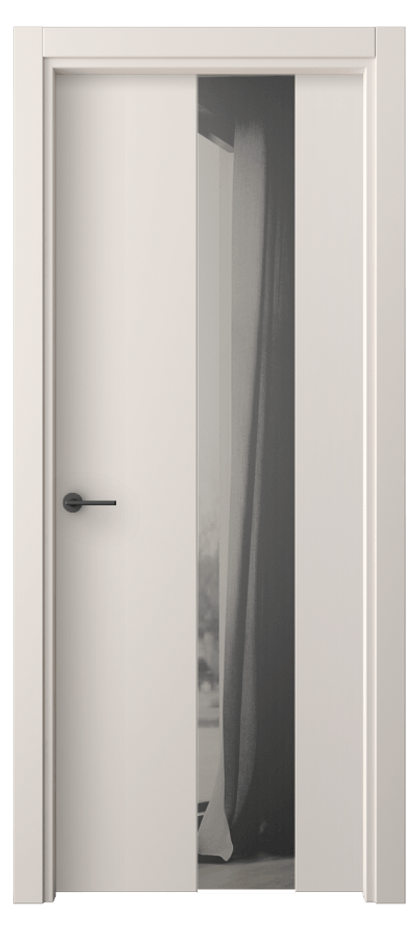 Межкомнатная дверь Фридом 4226 ПЭТ тёплый-белый Двустороннее серое зеркало, триплекс Цена 1800 AZE | Volhovec