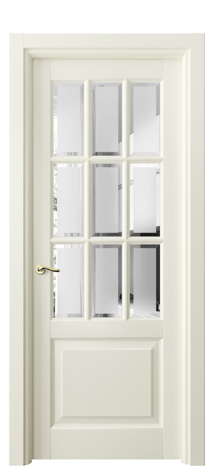 Межкомнатная дверь Лигнум 0748 Матовый молочно-белый Сатинированное стекло с фацетом Цена 6250 AZE | Volhovec