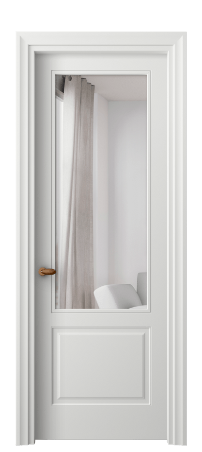 Межкомнатная дверь Эссе 8552 Матовый светло-серый Двустороннее зеркало, триплекс Цена 3920 AZE | Volhovec