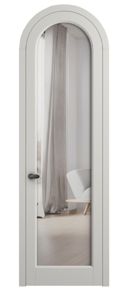 Межкомнатная дверь Палаццо 6814 Матовый серый Двустороннее зеркало, триплекс Цена 6600 AZE | Volhovec