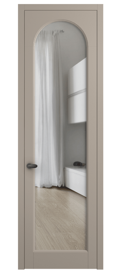 Межкомнатная дверь Палаццо 6804 Матовый бисквитный Прозрачное стекло Цена 5100 AZE | Volhovec