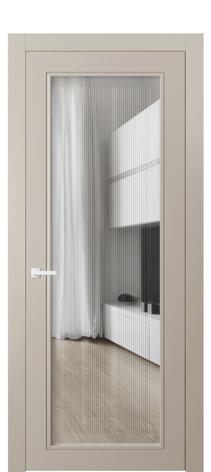 Дверь межкомнатная Нео Классик 8000 Матовый светло-бежевый Прозрачное стекло с гравировкой "Каннелюры", триплекс Гладкий компланарный наличник МСБЖ Цена 4360 AZE Наличники уже входят в базовый комплект. Фабрика дверей Волховец 8 (800) 551 43 19 Межкомнатная дверь Нео Классик 8000 Матовый светло-бежевый Прозрачное стекло с гравировкой "Каннелюры", триплекс Цена 4360 AZE | Volhovec