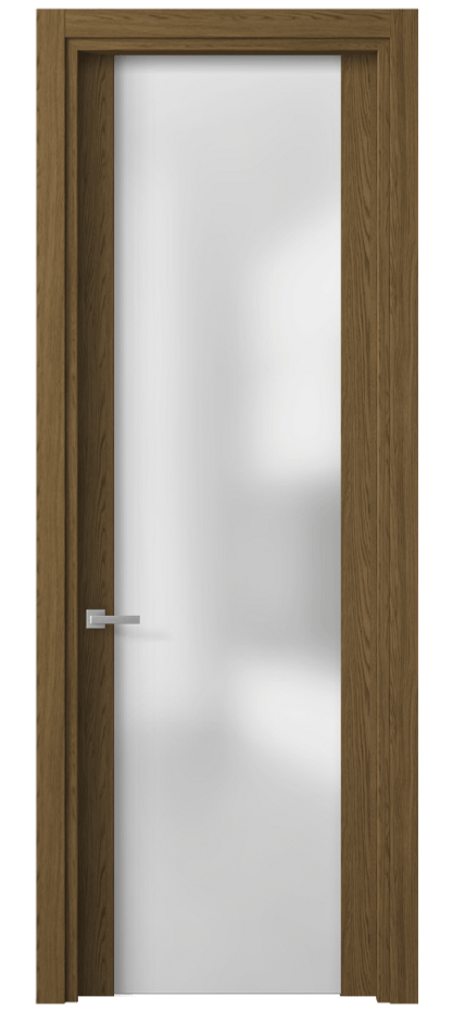 Межкомнатная дверь Planum 4114 Торфяной дуб Сатинированное стекло Цена 1660 AZE | Volhovec
