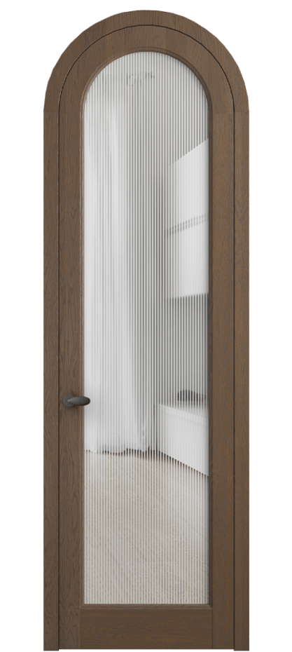 Межкомнатная дверь Палаццо 6814 Дуб туманный матовый Рифлёное стекло "Дюна", триплекс Цена 11100 AZE | Volhovec