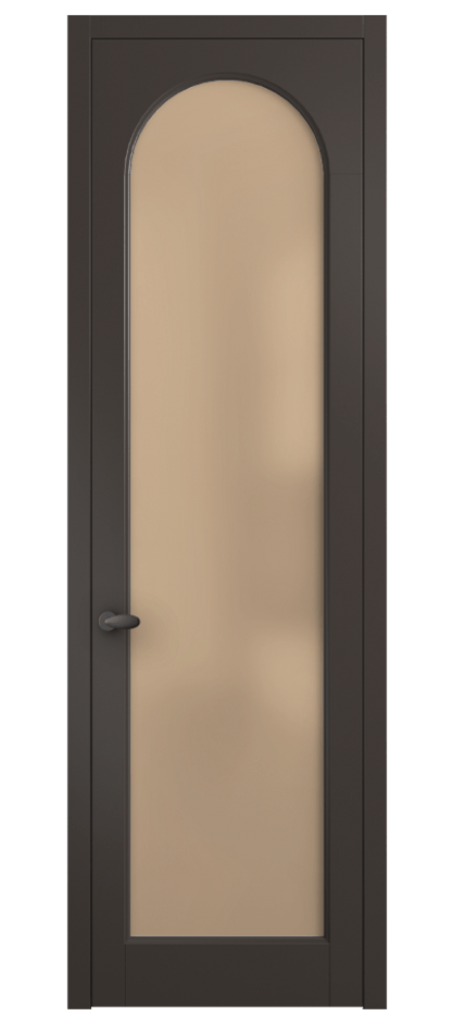 Межкомнатная дверь Палаццо 6804 Матовый антрацит Сатинированное оранжевое стекло, триплекс Цена 97029 ₽ | Volhovec