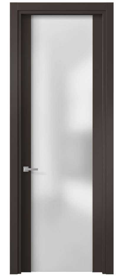 Дверь межкомнатная Planum 4114 Матовый антрацит Сатинированное стекло Гладкий наличник МАН Цена 2900 AZE Наличники уже входят в базовый комплект. Фабрика дверей Волховец 8 (800) 551 43 19 Межкомнатная дверь Planum 4114 Матовый антрацит Сатинированное стекло Цена 2900 AZE | Volhovec
