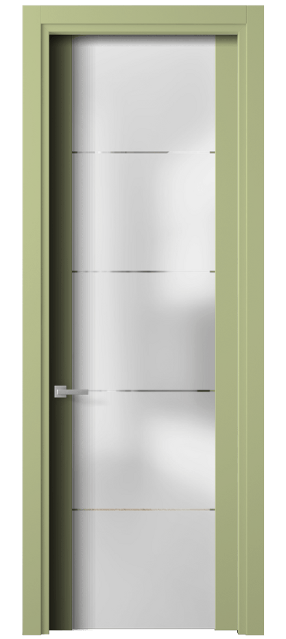 Межкомнатная дверь Planum 4114 Матовый белоснежный Сатинированное стекло с гравировкой «КВАДРО», триплекс Цена 4100 AZE | Volhovec