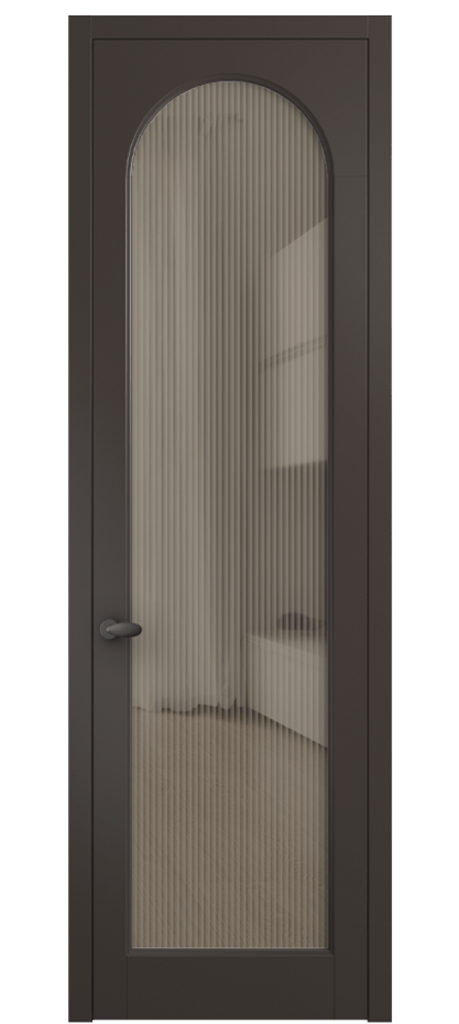 Межкомнатная дверь Палаццо 6804 Матовый антрацит Рифлёное бронзовое стекло "Мору", триплекс Цена 5500 AZE | Volhovec