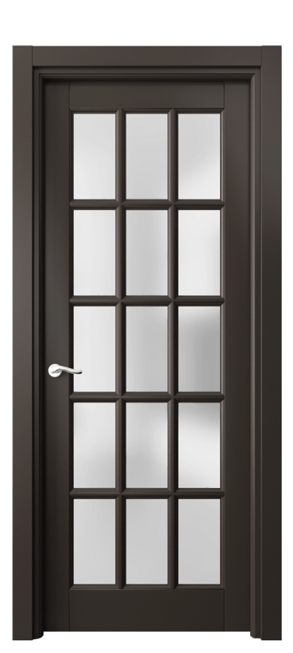 Дверь межкомнатная Лигнум 0708 Матовый антрацит Сатинированное стекло Гладкий наличник МАН Цена 6010 AZE Наличники уже входят в базовый комплект. Фабрика дверей Волховец 8 (800) 551 43 19 Межкомнатная дверь Лигнум 0708 Матовый антрацит Сатинированное стекло Цена 6010 AZE | Volhovec