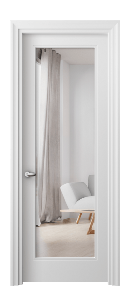 Межкомнатная дверь Esse 8502 Матовый белоснежный Двустороннее зеркало, триплекс Цена 3200 AZE | Volhovec