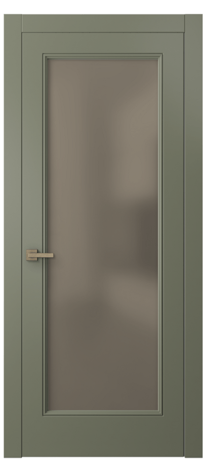 Дверь межкомнатная Linea 8300 Матовый оливковый тёмный Сатинированное бронзовое стекло, триплекс Гладкий компланарный наличник МОТ* Цена 3890 AZE Наличники уже входят в базовый комплект. Фабрика дверей Волховец 8 (800) 551 43 19 Межкомнатная дверь Linea 8300 Матовый оливковый тёмный Сатинированное бронзовое стекло, триплекс Цена 3890 AZE | Volhovec
