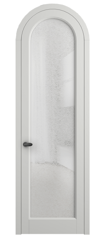 Межкомнатная дверь Палаццо 6814 Матовый светло-серый Фактурное стекло "Лёд", триплекс Цена 6800 AZE | Volhovec