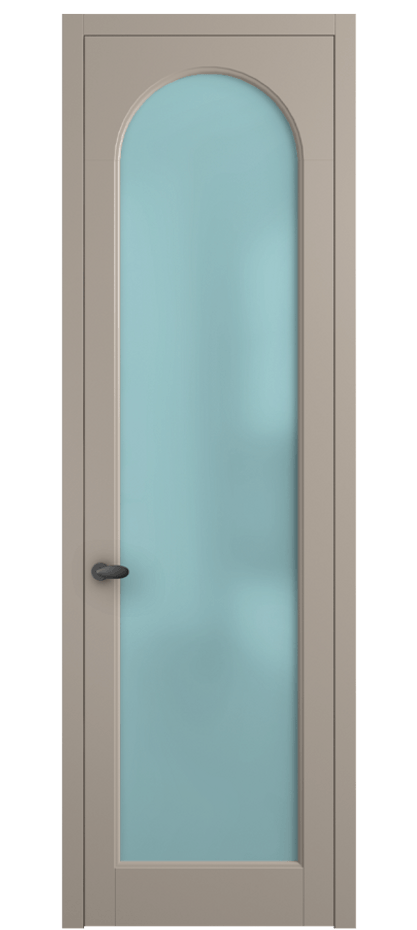 Межкомнатная дверь Палаццо 6804 Матовый бисквитный Сатинированное голубое стекло, триплекс Цена 97029 ₽ | Volhovec