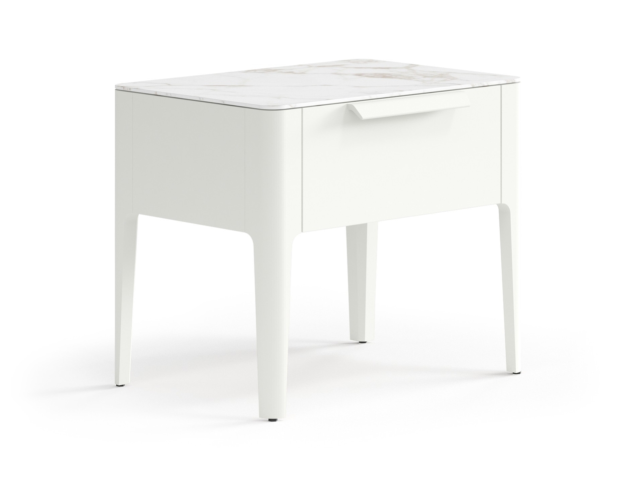 Тумба прикроватная Piega 1 ящик Матовый жемчужный