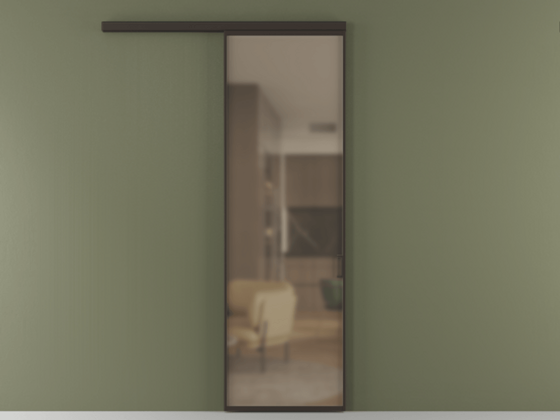 Перегородка Формато вдоль стены 1 створка АЛПР 040.01 Алюминий антрацит Сатинированное бронзовое стекло, триплекс. Цена 6031 AZE 1. Полотно (800/2100 мм)
2. Комплект установки раздвижной системы
3. Базовый комплект фурнитуры
4.Ручка Рондо. Фабрика дверей Волховец 8 (800) 551 43 19 Перегородка Формато вдоль стены 1 створка АЛПР 040.01 Алюминий антрацит Сатинированное бронзовое стекло, триплекс Цена 6031 AZE | Volhovec